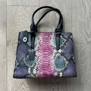 Coach Crosby Mini Carryall Python Leather Purse